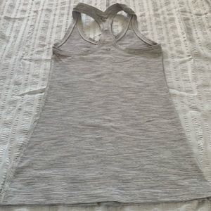 Lululemon women’s racer back tank top gray, size small
